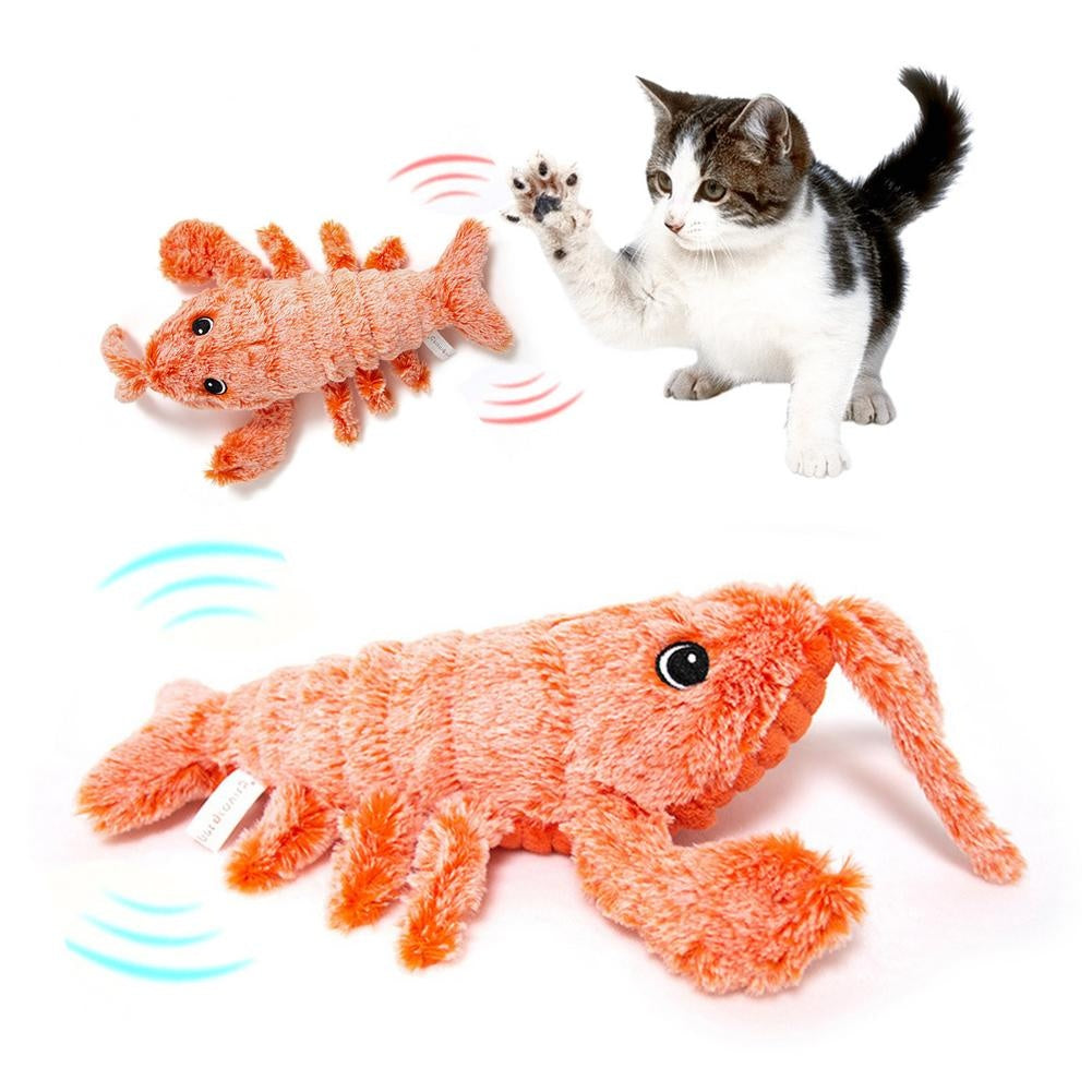 Electric Jumping Shrimp Pet Toys